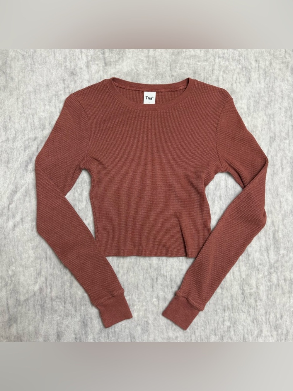 Aritzia TNA Glendale Waffle Longsleeve Size S